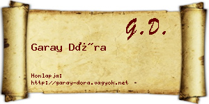 Garay Dóra névjegykártya